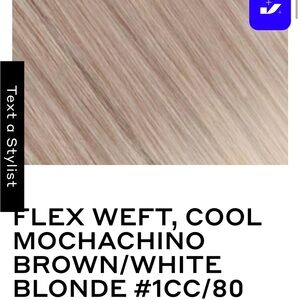 BELLAMI Flex Weft Mochachino Brown and White Blonde Hair Extension